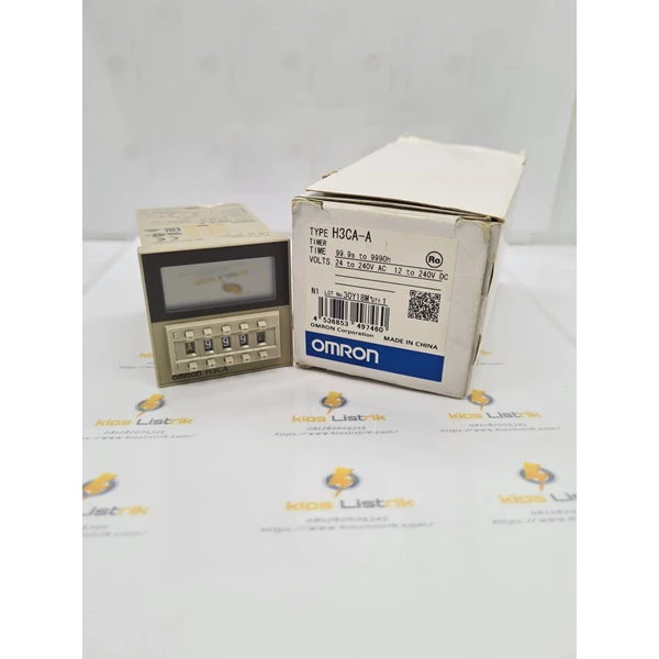 Omron Timer Digital H3CA-A 99.9s to 9990h 8 Pin 220V