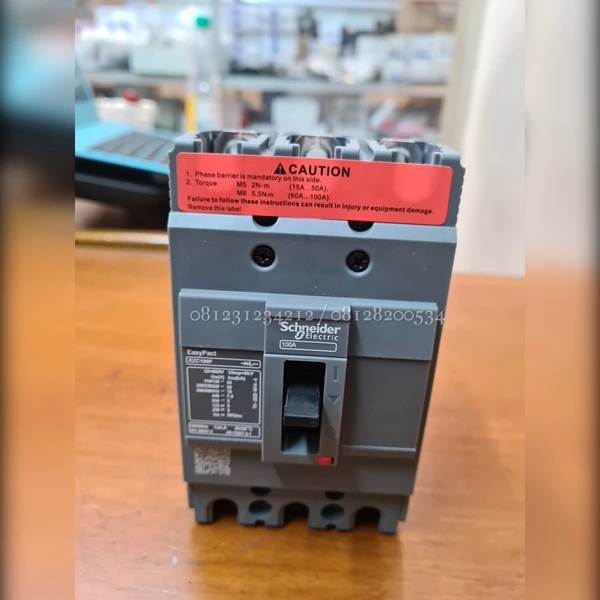 MCCB / Mold Case Circuit Breaker  Schneider EZC100F3100 3P 100A 