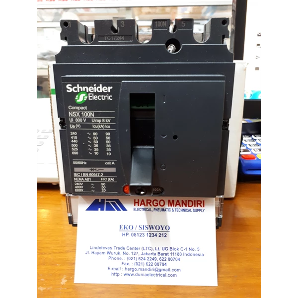  Mold Case Circuit Breaker NSX100N LV429840  Schneider 