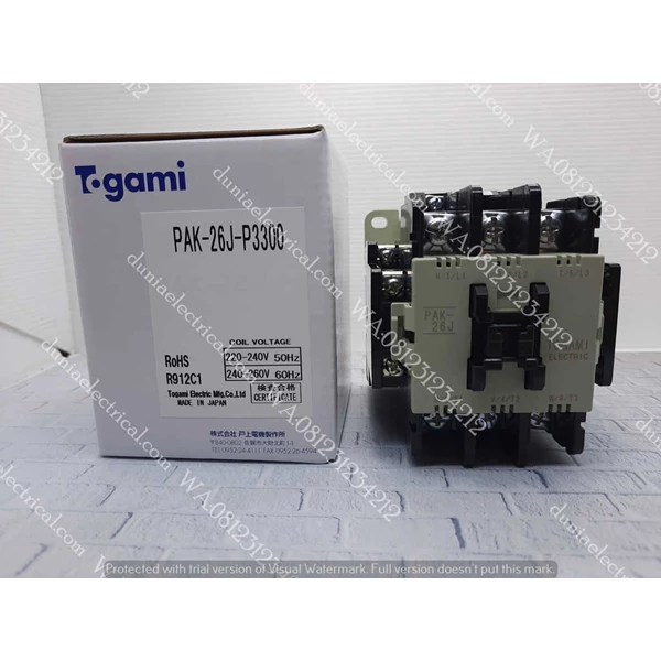 PAK-26J TOGAMI Magnetic Contactor AC Contactor Togami PAK-26J TOGAMI