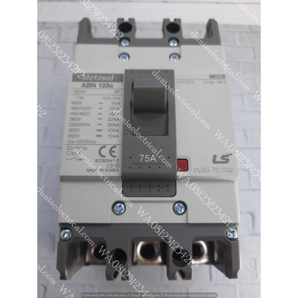 LS ABN 103c MCCB / Mold Case Circuit Breaker LS ABN 103c