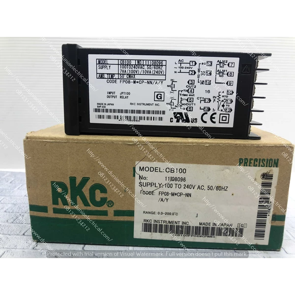 RCK TEMPERATURE CONTROLLER RKC CB100 FP08-M*CP-NN/A/Y