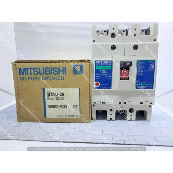 NFB / No Fuse Circuit Breaker NF250- CW 3P 125A Mitsubishi 