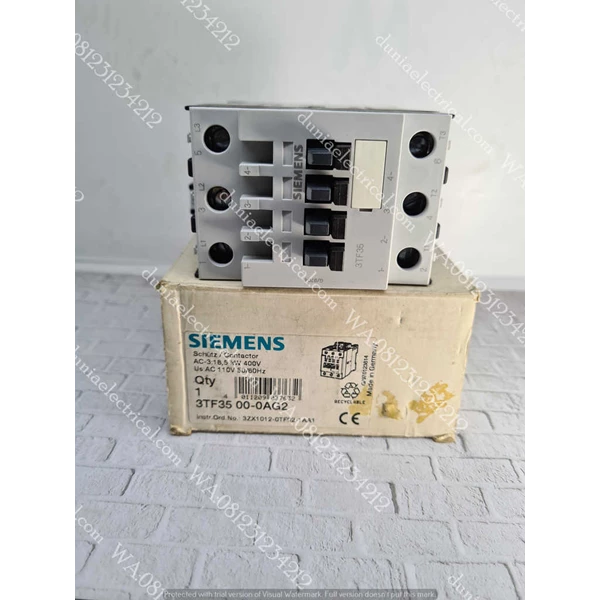 Magnetic Contactor AC 3TF3500 Siemens Contactor 3TF3500- 0AG2 