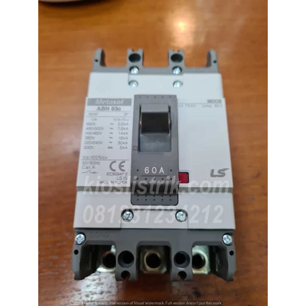 MCCB / Mold Case Circuit Breaker LS ABN 63c 