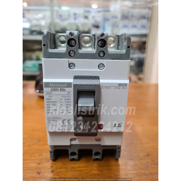 MCCB / Mold Case Circuit Breaker LS ABN 63c 