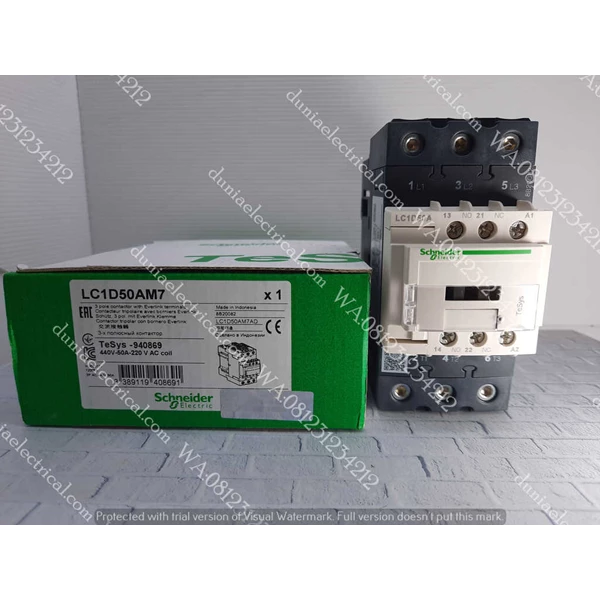 Magnetic Contactor AC LC1D50AM7 SCHNEIDER 3 Phase 80 A 220 V
