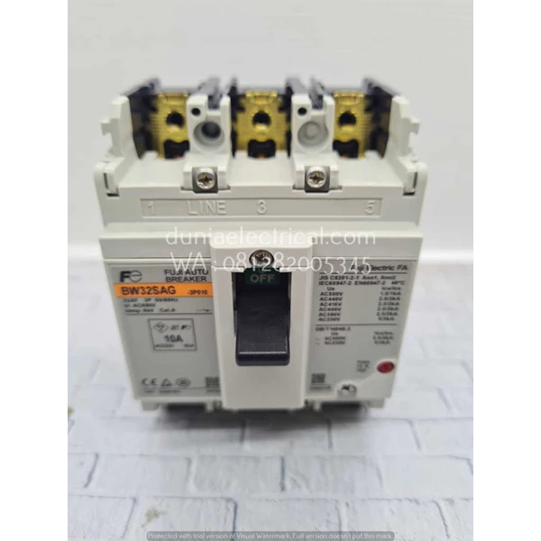 FUJI MCCB  / Mold Case Circuit Breaker BW32SAG 3P 10A 