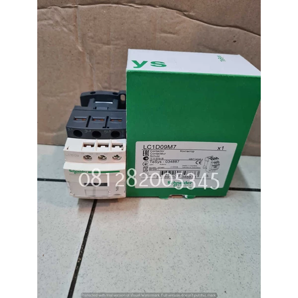 MAGNETIC CONTACTOR AC SCHNEIDER LC1D09M7 25A 220Vac